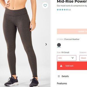 Fabletics Mid Rise Powerhold legging